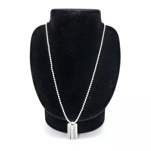 Auth Tiffany & Co. Atlas Ball Chain Necklace 925 Pendant Sterling Silver